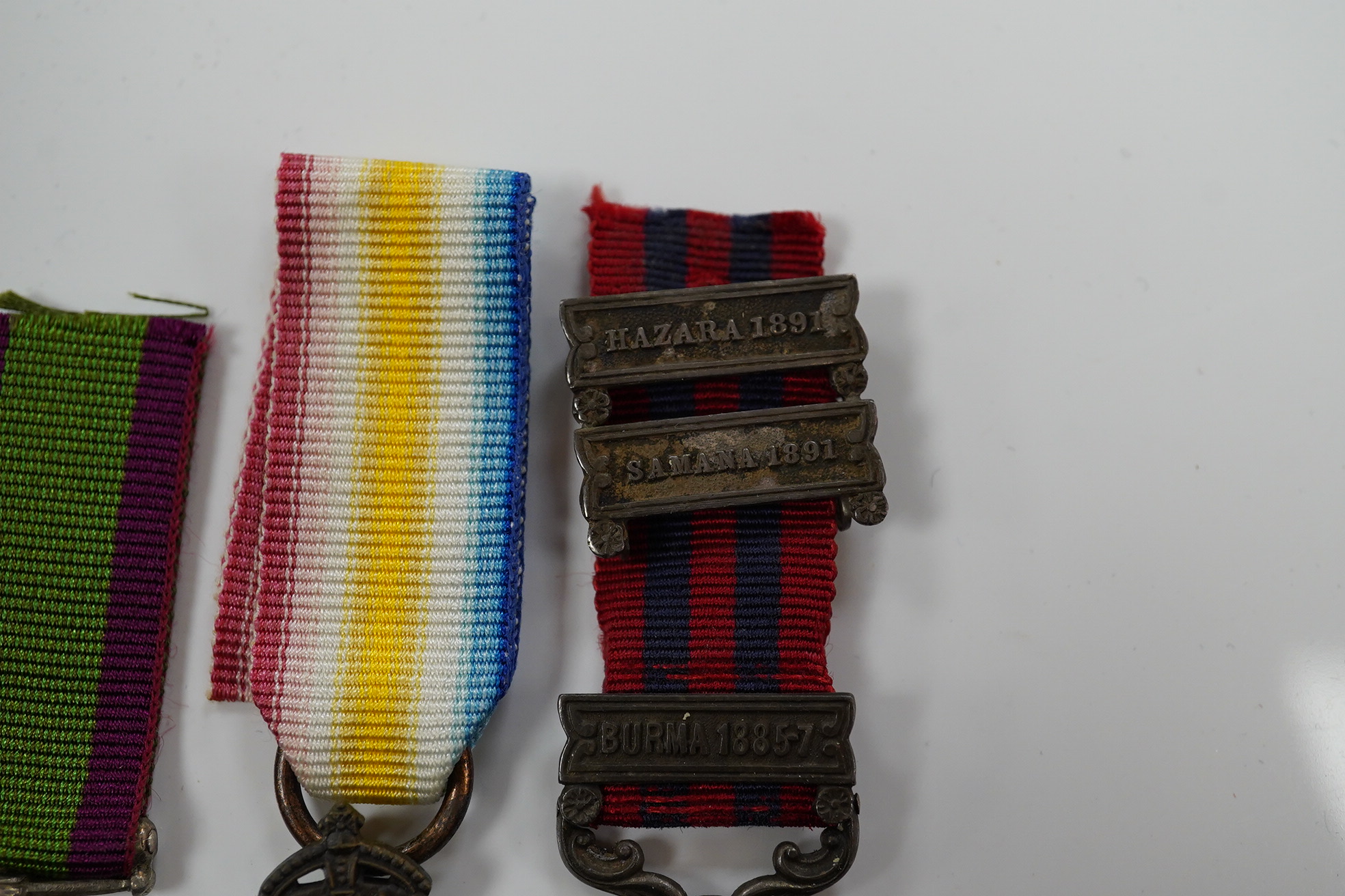 A group of Victorian miniature campaign medals. Condition - fair